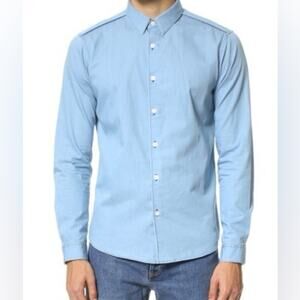 Men’s Theory Benner Button Down Shirt is Arrowsift size large